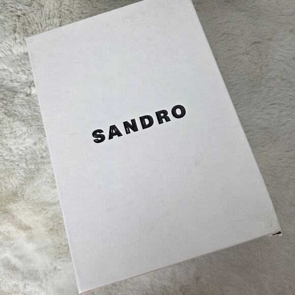 Sandro Black Leather Crochet-Knit Platform Sport Sandals EU 36 NEW - Picture 12 of 12